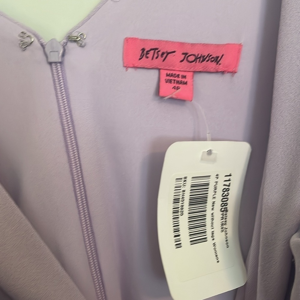 Betsey Johnson Elegant Lavender Sleeveless Dress NWT - Picture 7 of 7